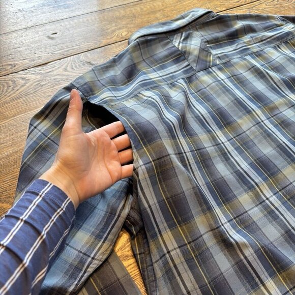 Columbia Long Sleeve Shirt Mens XL Plaid Supplex Nylon Outdoor Fishing Vented - Picture 13 of 14